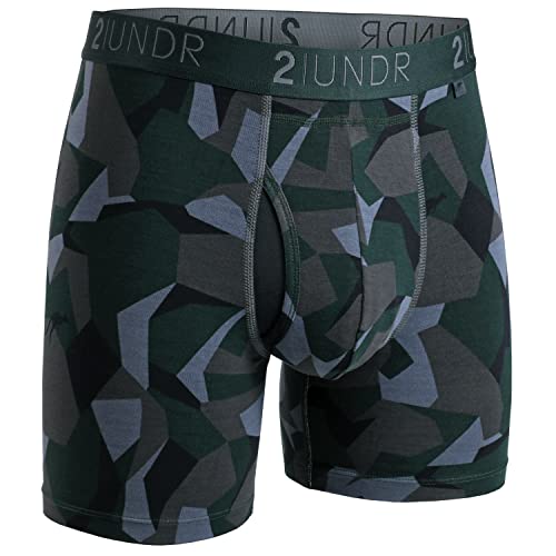2UNDR - Swing Shift 6 Inch Boxer Brief - Forest Camo - Small - Helen of New York