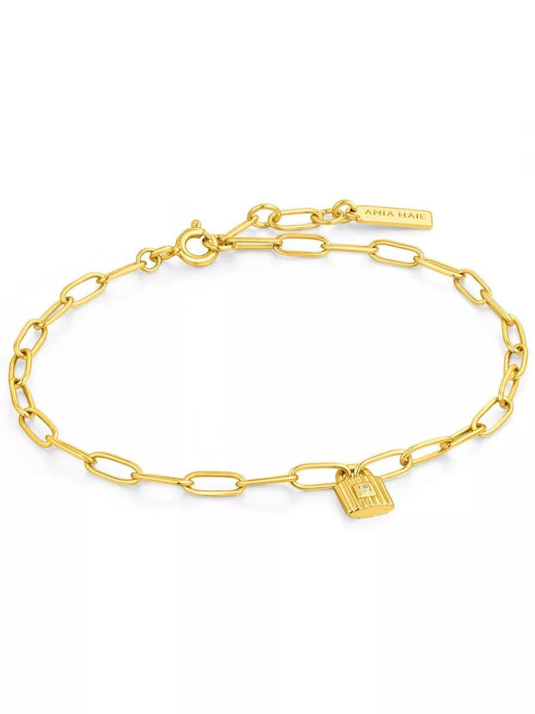 Ania Haie - Gold Chunky Chain Padlock Bracelet - Helen of New York