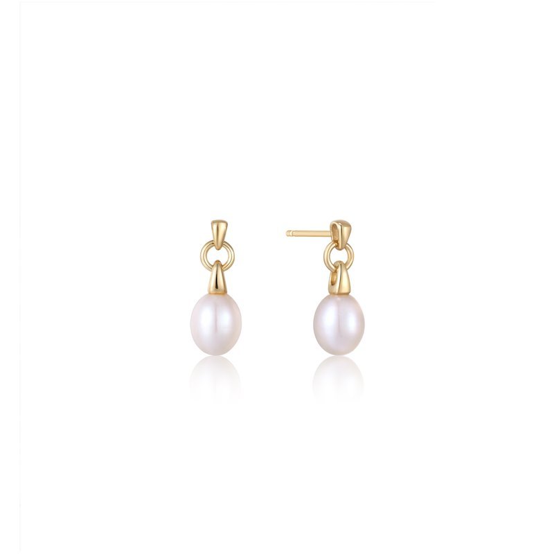 Ania Haie - Gold Pearl Drop Stud Earring - Helen of New York