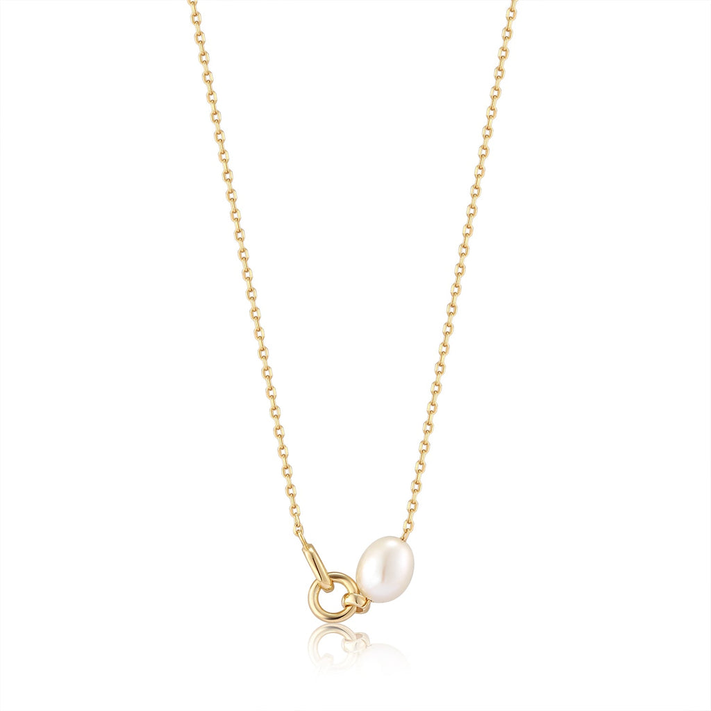 Ania Haie - Gold Pearl Link Chain Necklace - Helen of New York