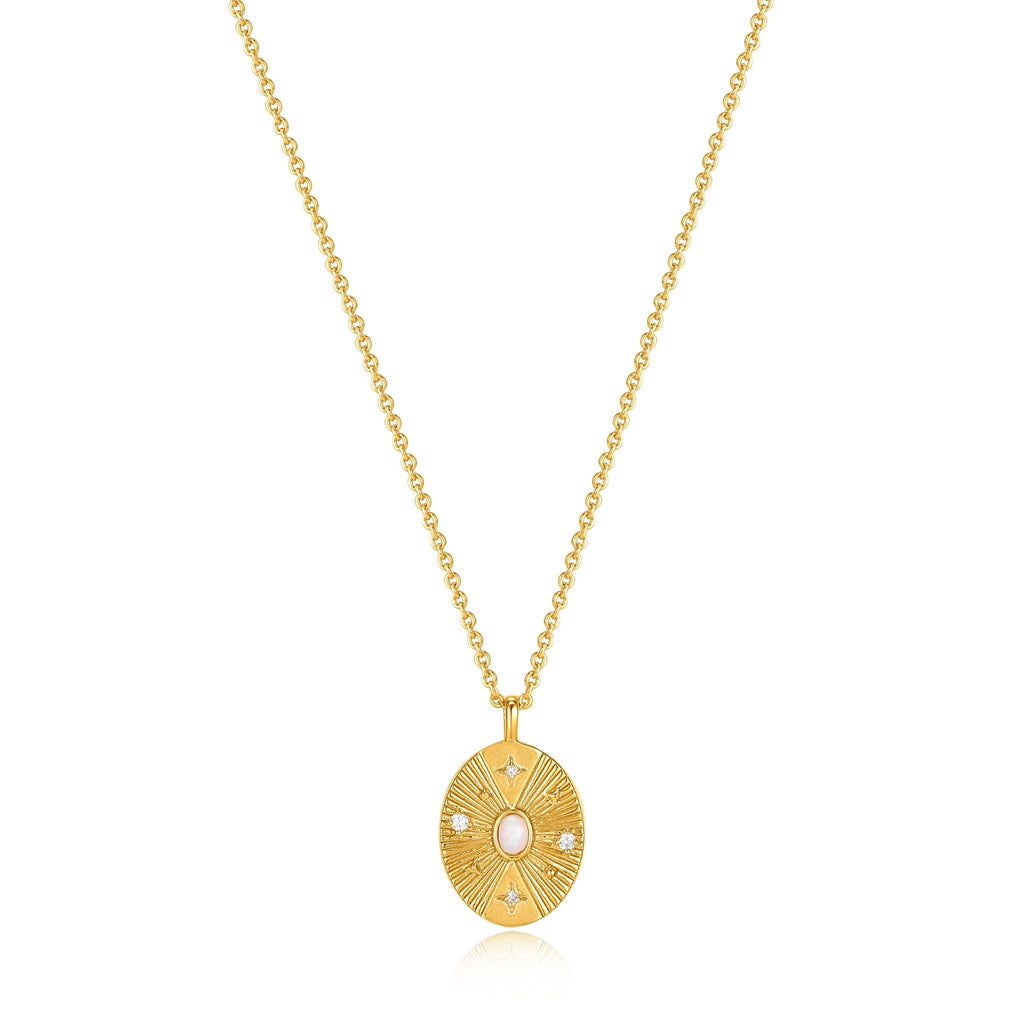 Ania Haie - Gold Scattered Stars Kyoto Opal Disc Necklace - Helen of New York