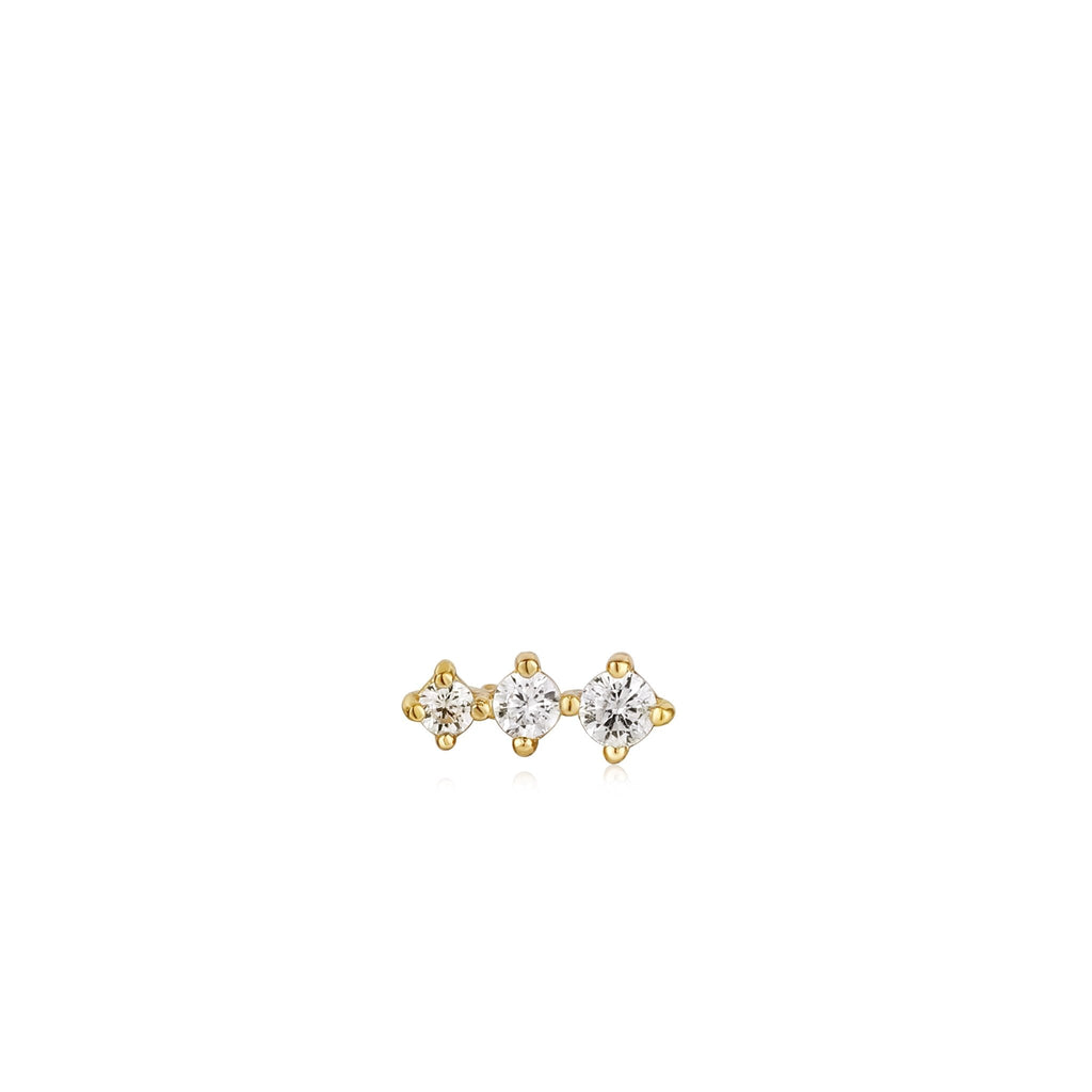 Ania Haie - Gold Sparkle Crawler Barbell Single Earring - Helen of New York