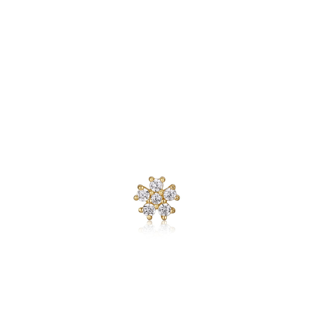 Ania Haie - Gold Sparkle Flower Barbell Single Earring - Helen of New York