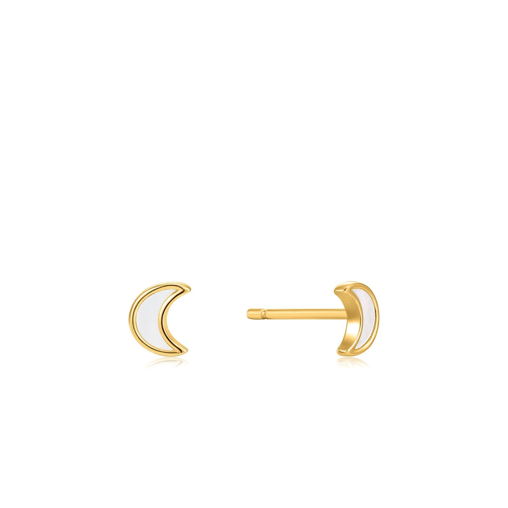 Ania Haie - Moon Gold Stud Earrings - Helen of New York