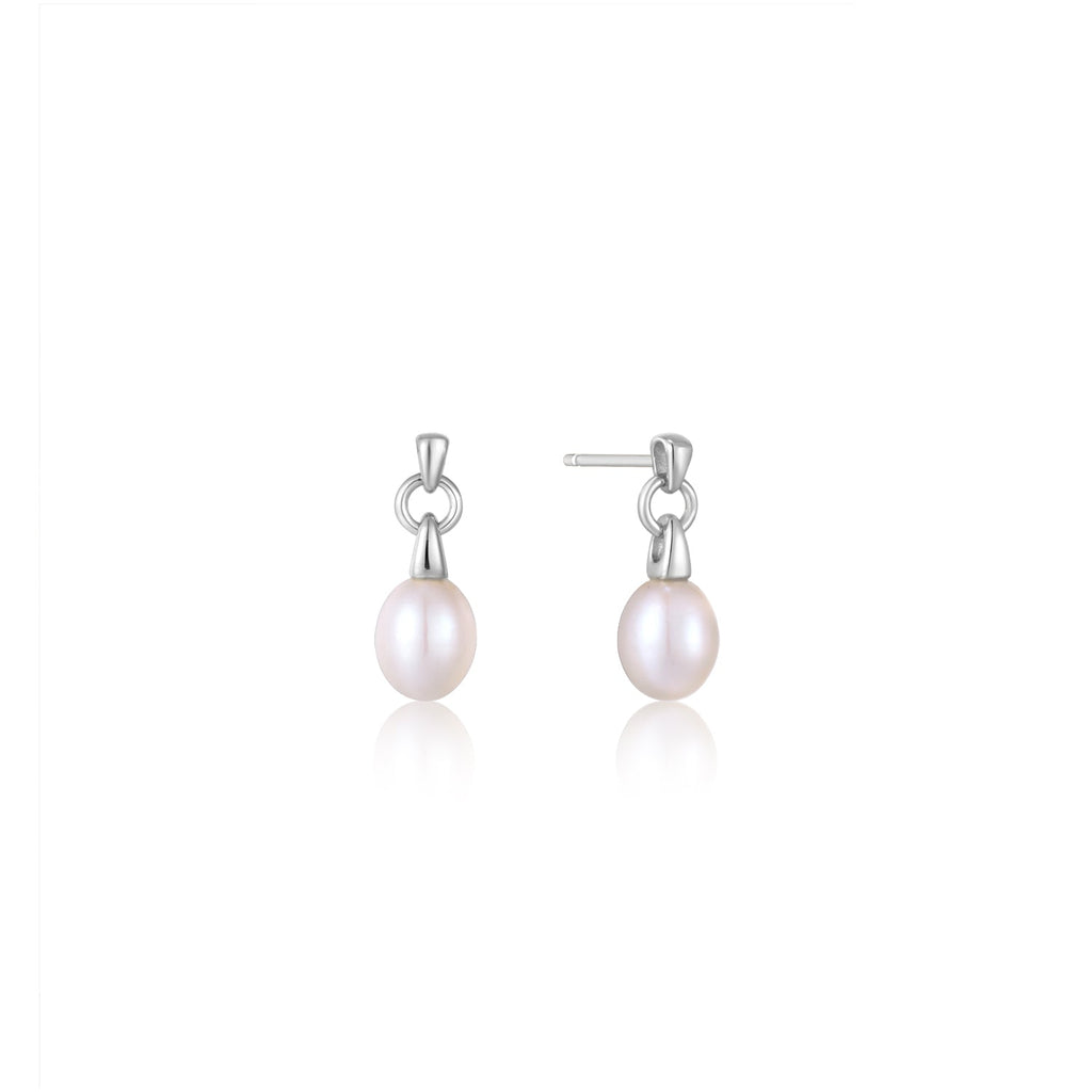 Ania Haie - Silver Pearl Drop Stud Earring - Helen of New York