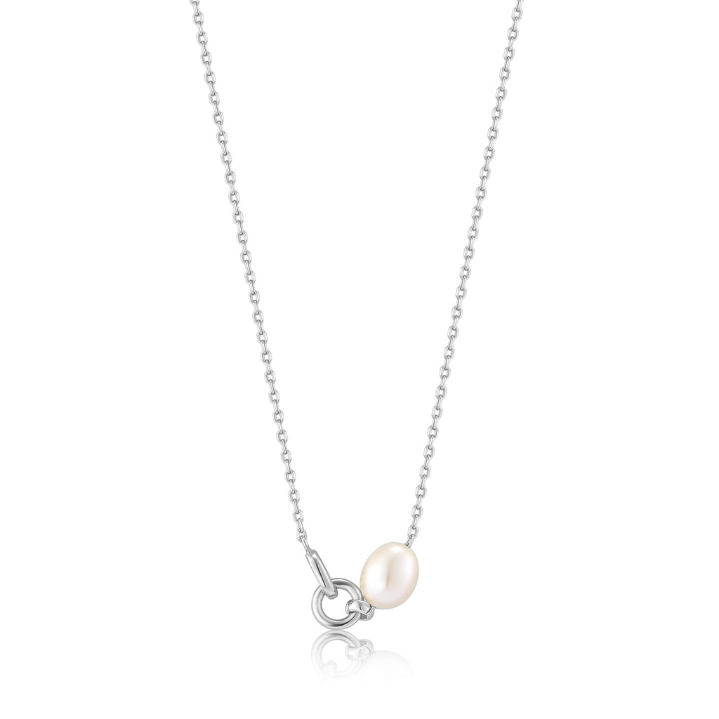 Ania Haie - Silver Pearl Link Chain Necklace - Helen of New York