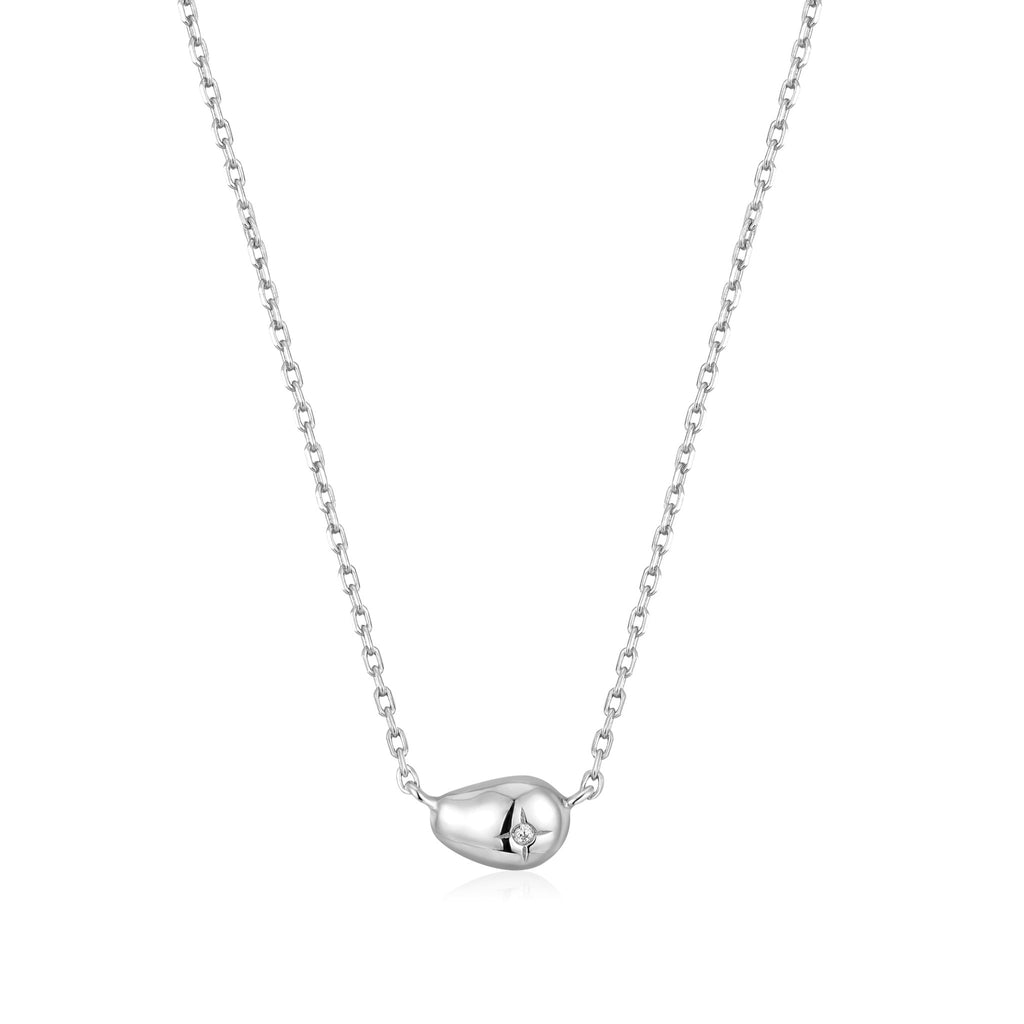 Ania Haie - Silver Pebble Sparkle Necklace - Helen of New York