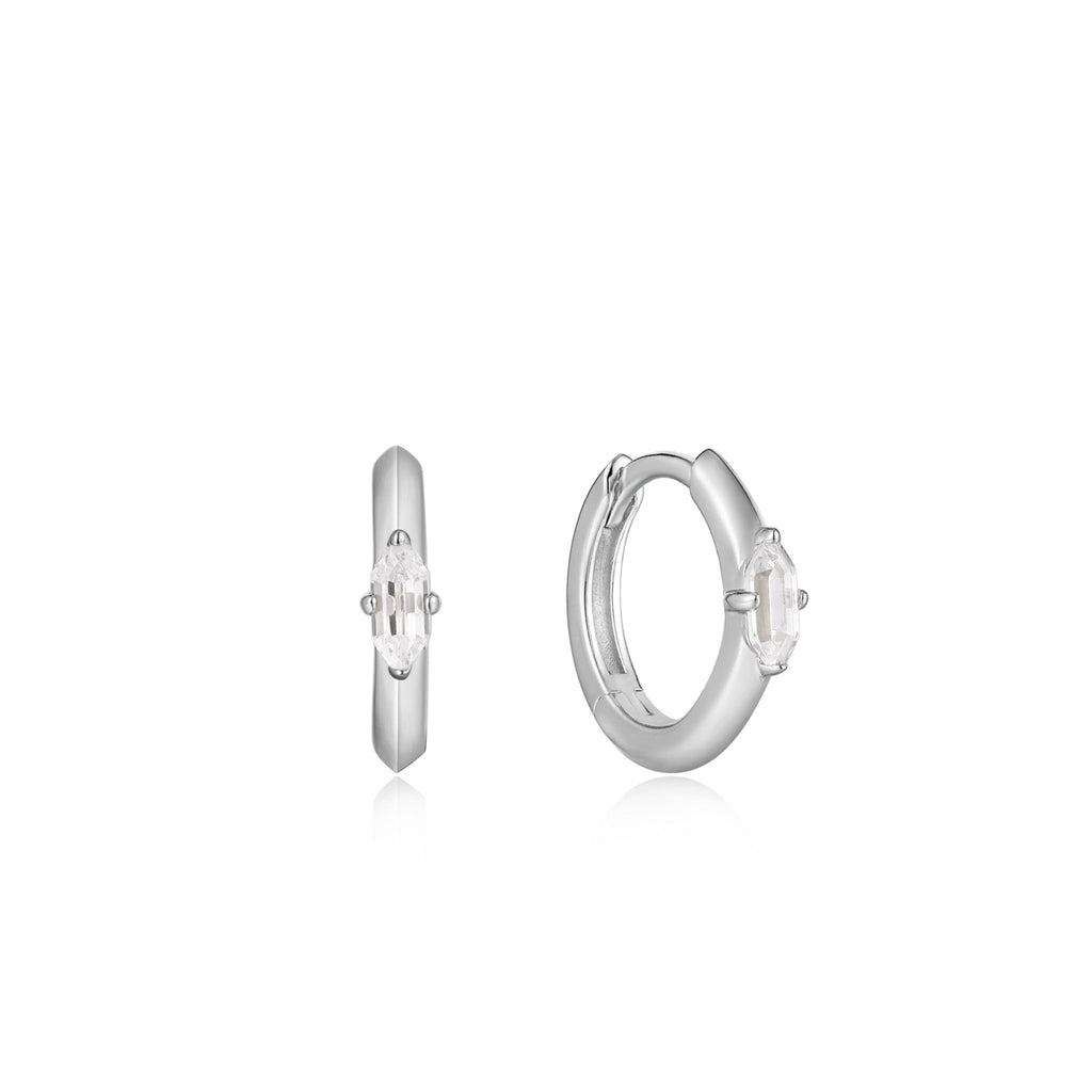 Ania Haie - Sparkle Emblem Huggie Hoop Earrings - Helen of New York