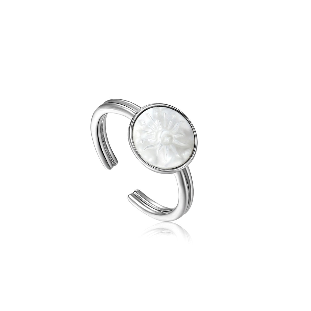 Ania Haie - Sunbeam Emblem Silver Adjustable Ring - Helen of New York