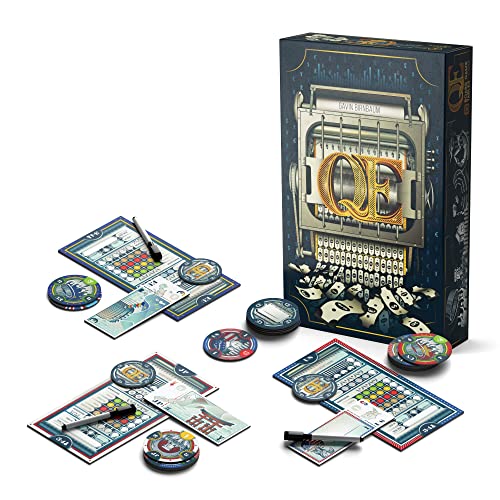 BOARD GAME TABLES - Quantitative Easing Board Game - 3 to 5 Players - 45 Minute Play Time - Helen of New York