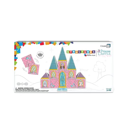 CreateOn - Magna-Tiles Princess Castle Magnetic Tiles for Kids - Ages 3+ - 53 Pieces - Helen of New York