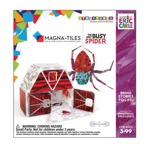 CreateOn - Magna-Tiles The Very Busy Spider Set - Ages 3+ -16 Pieces - Helen of New York