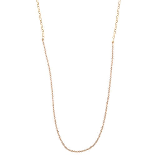 E. Newton - 36.5 Necklace Gold Primo 3Mm Crystal - Champagne - Helen of New York