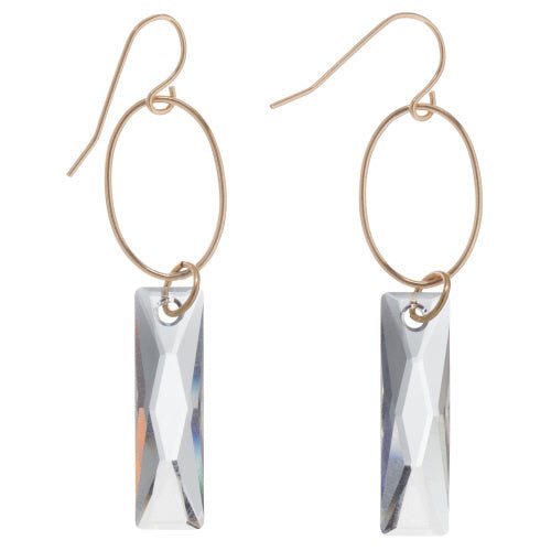 E. Newton - Allure Oval Gold Drop - Clear - Helen of New York