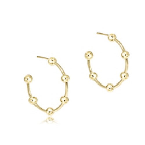 E. Newton - Beaded Simplicity 1 Post Hoop - 4Mm Gold - Helen of New York