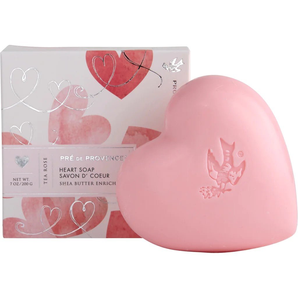 European Soaps - Pdp Heart Soap 200G Gift Box - Tea Rose - Helen of New York