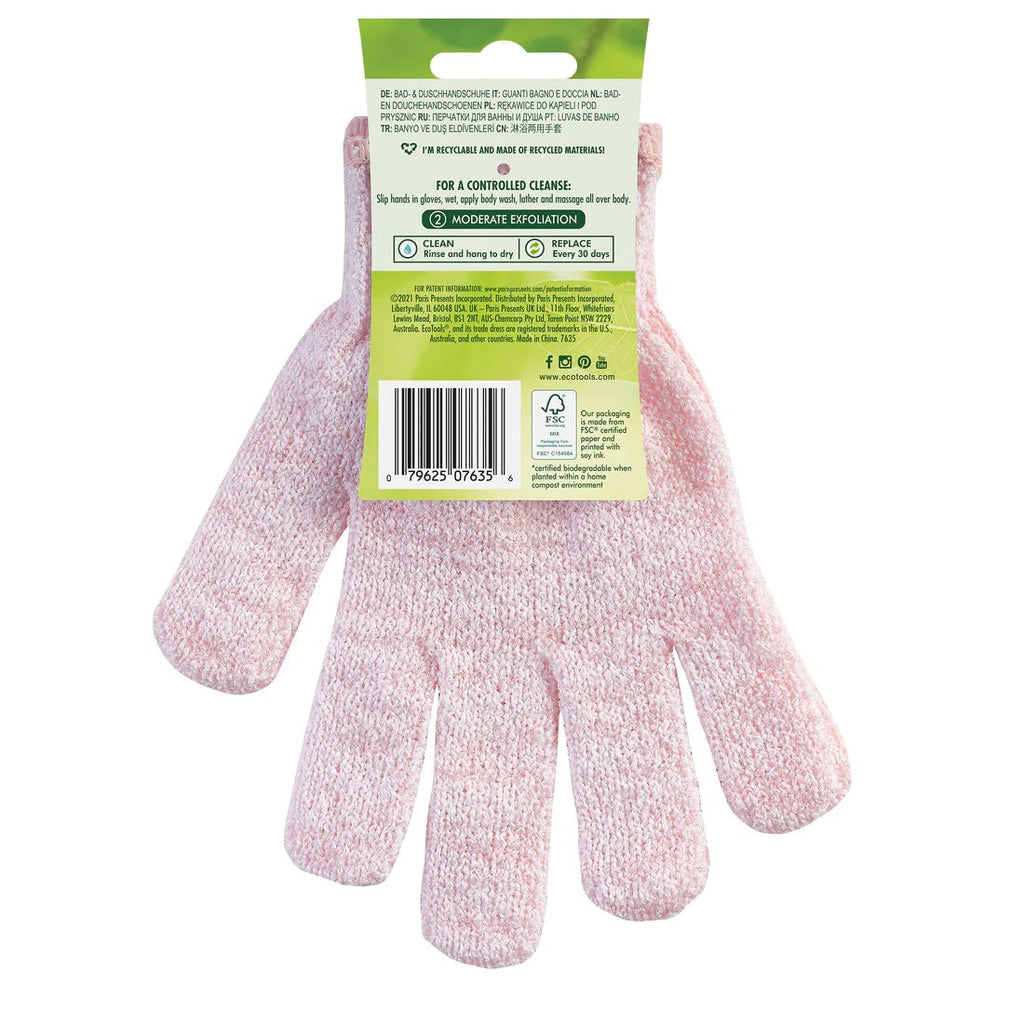 Exfoliating Bath & Shower Gloves, Pink - Helen of New York