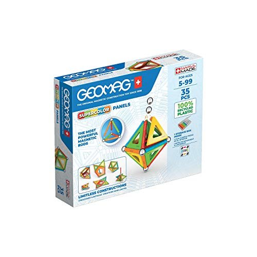 Fun Express - GEOMAG Magnetic Toys - SUPERCOLOR Panels - 35-Pieces - Age 5+ - Helen of New York