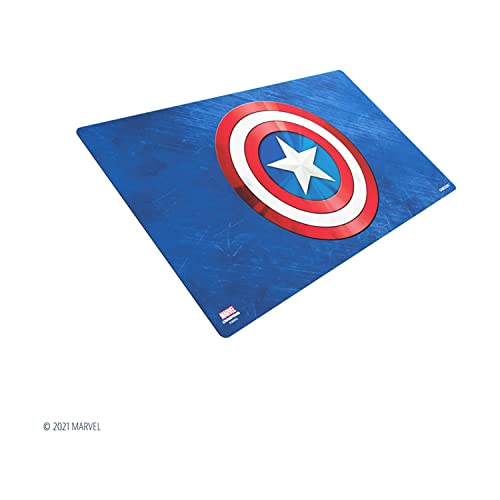 Gamegenic - Marvel Champions Captain America Game Mat - Slip-Resistant 24" by 14" Rubber Mat - Helen of New York