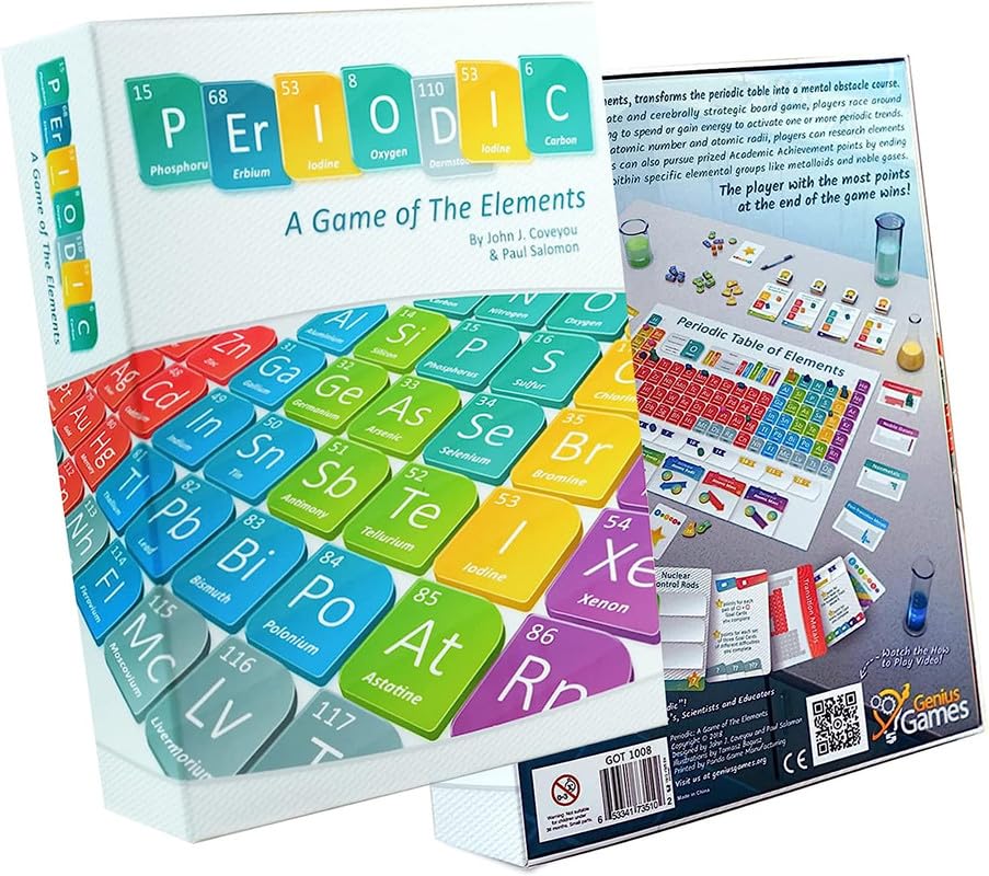 Genius Games - Periodic Table Board & Card Game About Atoms, Elements & Compounds - Helen of New York