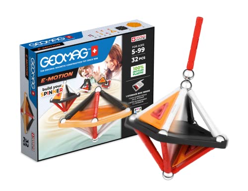 Geomag - E-Motion Panels, Magnetic Constructions, Make a Spinning Top - 32 Piece - Helen of New York