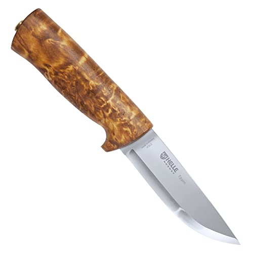 HELLE - Eggen H3LS - Fixed Blade Men's Outdoor Field Knife - Scandi Grind - Leather Sheath - Helen of New York