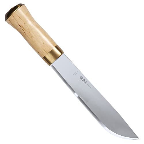 HELLE - Lappland - Scandinavian Style Fixed Blade Field Knife - Sandvik 12C27 Stainless Steel - Leather Sheath - Helen of New York