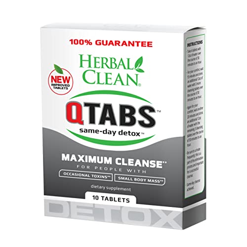 Herbal Clean - QTabs Same-Day Detox, Portable and Discreet - 10 Tablets - Helen of New York