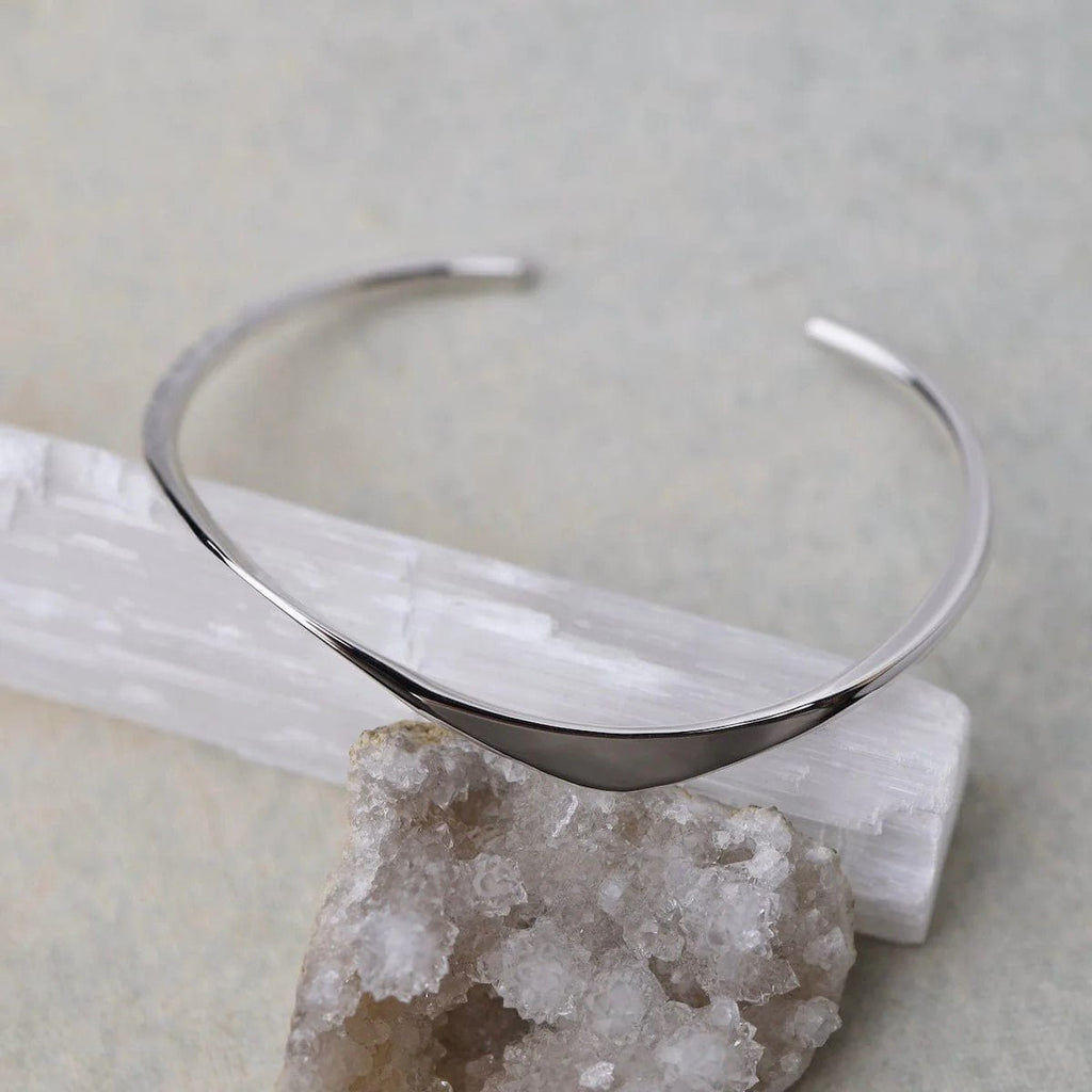 Jeff Gray Jewelry - Hammered Curve Cuff - Helen of New York