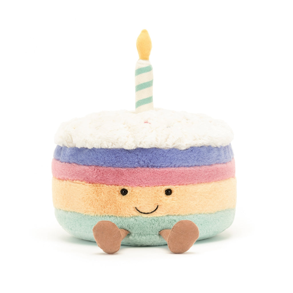 JellyCat - Amuseable Rainbow Birthday Cake 9" - Helen of New York