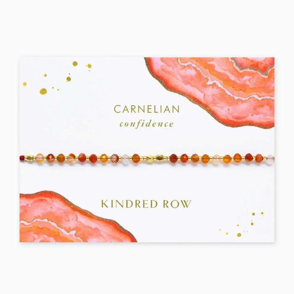 Kindred Row - Carnelian Healing Gemstone Stacking Bracelet - Helen of New York
