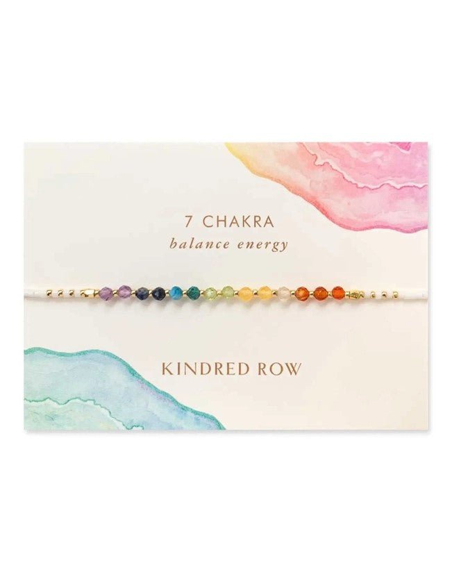 Kindred Row - Chakra Rainbow Gemstone Stacking Bracelet - Helen of New York