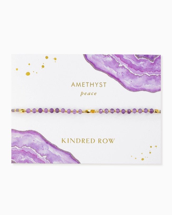 Kindred Row - Healing Gemstone Stacking Bracelet Amethyst - Helen of New York