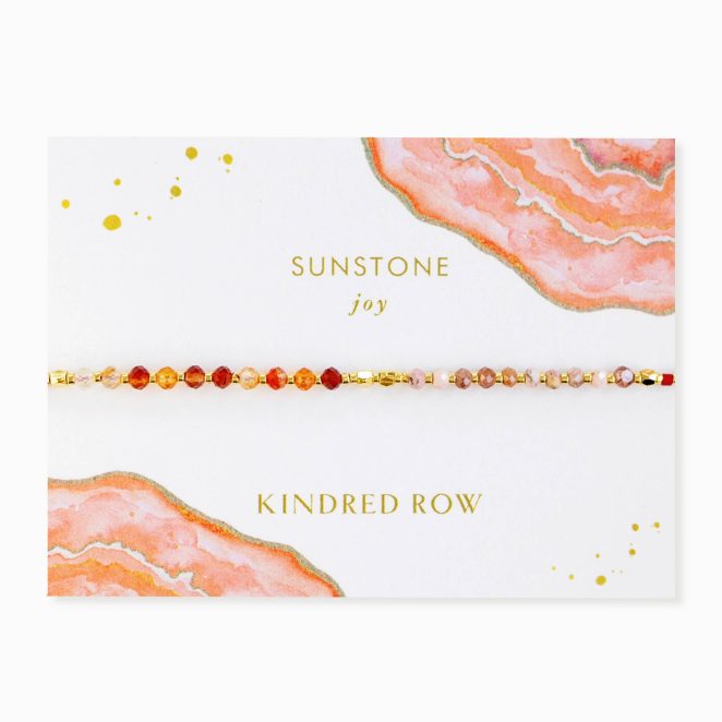 Kindred Row - Healing Gemstone Stacking Bracelet Sunstone - Helen of New York