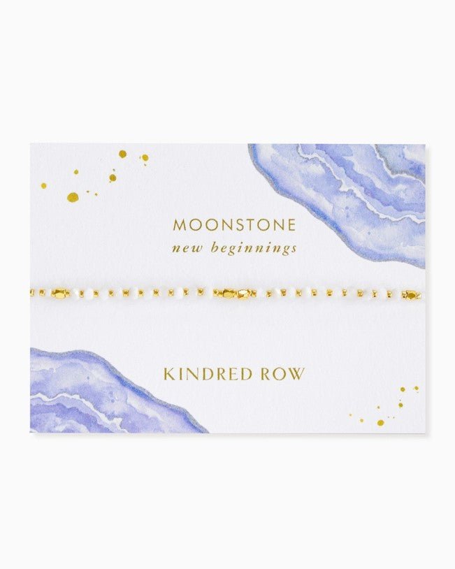 Kindred Row - Moonstone Healing Gemstone Stacking Bracelet - Helen of New York