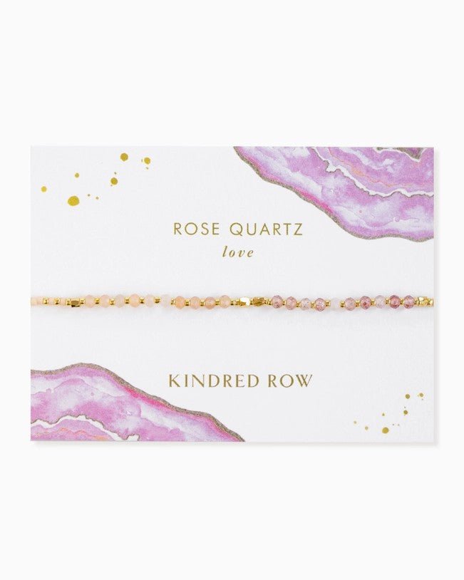 Kindred Row - Rose Quartz Healing Gemstone Stacking Bracelet - Helen of New York
