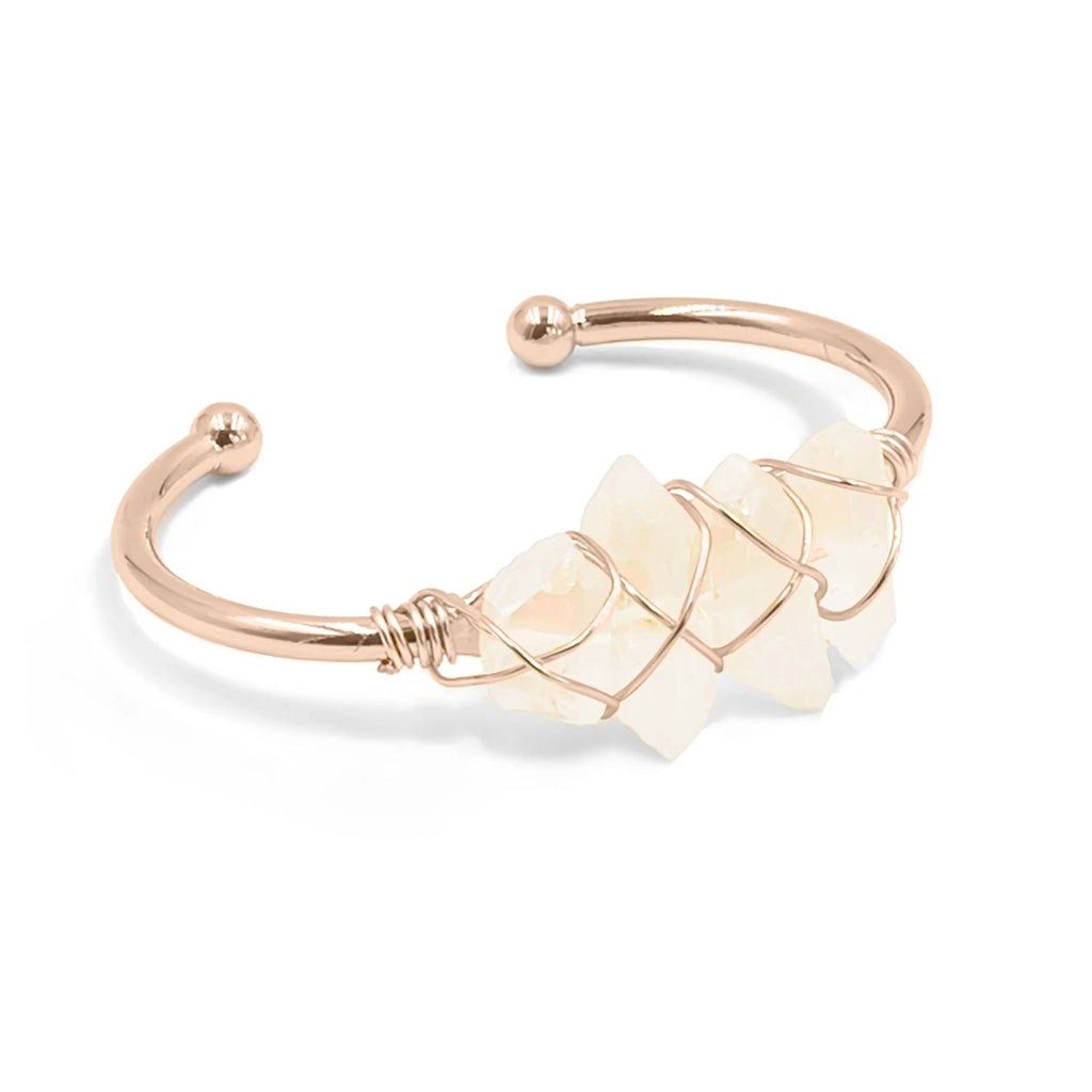 Kinsley Armelle - Devi Collection - Rose Gold Quartz Bracelet L/XL - Helen of New York