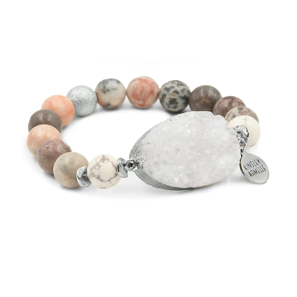 Kinsley Armelle - Stone Collection - Silver Rainey Braclet - Helen of New York