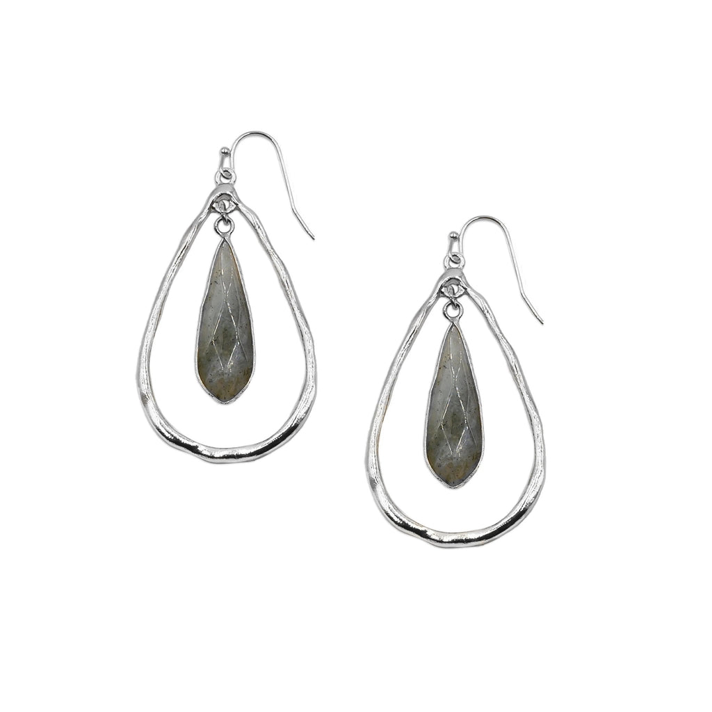 Kinsley Armelle - Zuri Collection - Silver Hazeearrings - Helen of New York