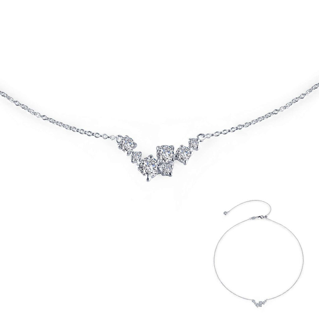 Lafonn - 7 Symbols Of Joy Necklaces Simulated Diamond Platinum 0.98 - Helen of New York