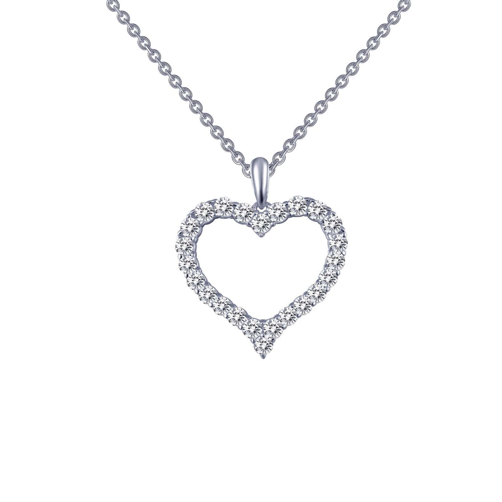 Lafonn - Classic Necklaces Simulated Diamond Platinum 0.96 - Platinum Bonded Silver - Helen of New York