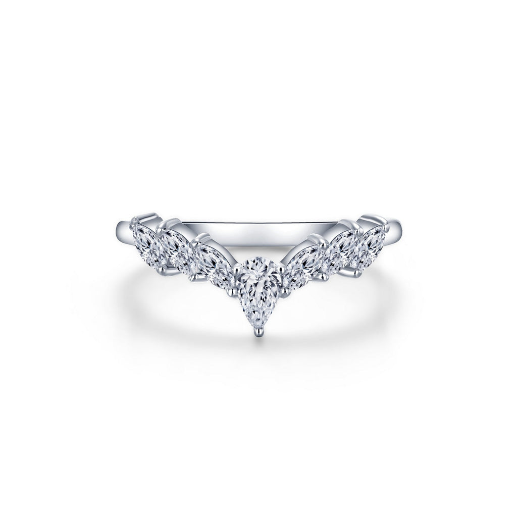 Lafonn - Simple Crown Ring - Platinum Bonded Silver - Helen of New York