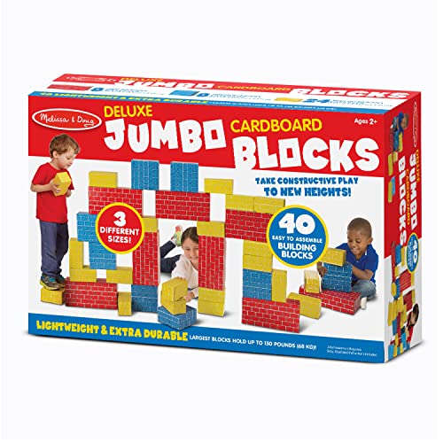 Melissa & Doug - Deluxe Jumbo Cardboard Blocks - 40 pc - Helen of New York