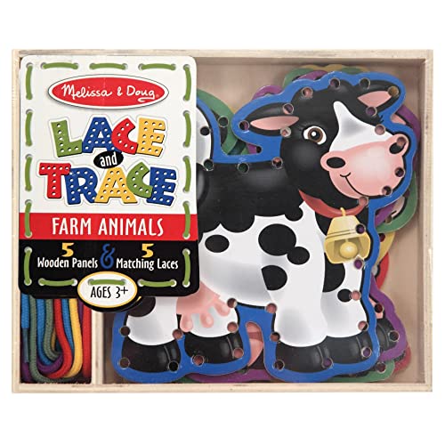 Melissa & Doug - Farm Animals Lace and Trace Panels - Helen of New York