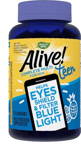 Nature's Way - Alive! Teen Gummy Multivitamin for Him - Fruit Punch Flavored - Helen of New York