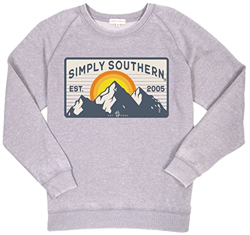 Simply Southern - Gray Mountain Fleece Crew Pullover - Helen of New York