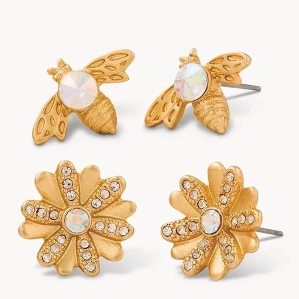 Spartina 449 - Bee Stud Earring Set - Gold - Helen of New York