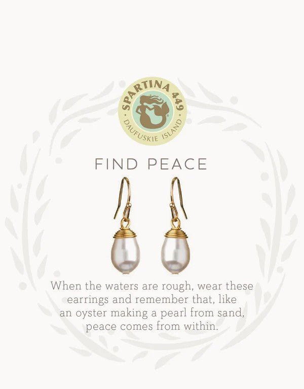 Spartina 449 - Sea La Vie Drop Earrings - Find Peace - Helen of New York