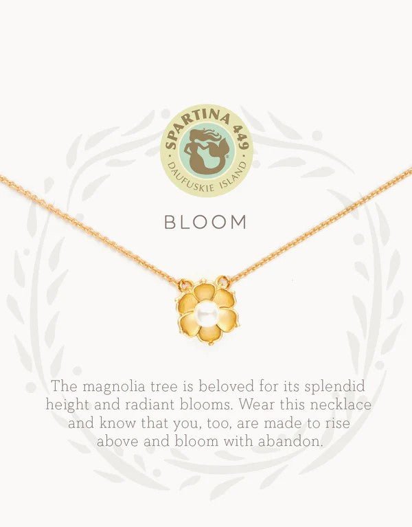 Spartina 449 - Sea La Vie Necklace - Bloom/Magnolia Flower - 18" - Helen of New York