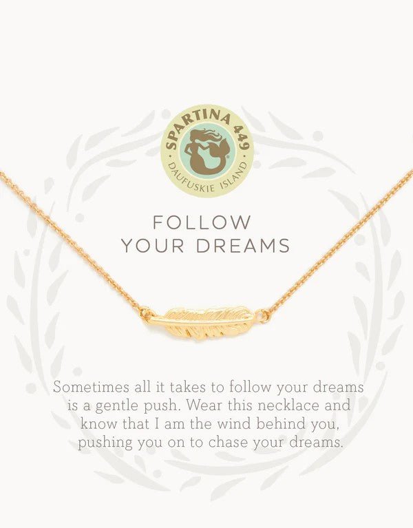 Spartina 449 - Sea La Vie Necklace - Follow Your Dreams/Feather - 18" - Helen of New York